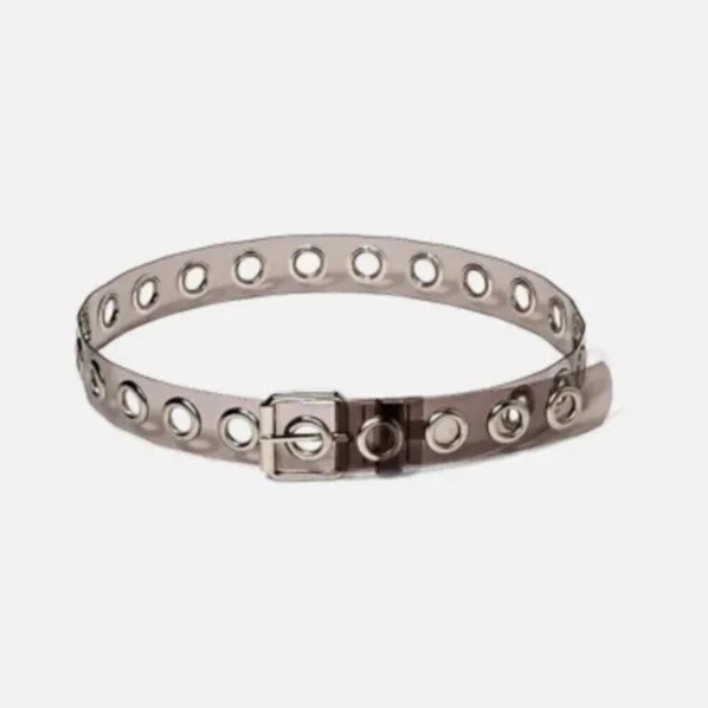 Wild Fable Women's Oversize Silver Fashion Belt Black Jelly Belt Size XL New